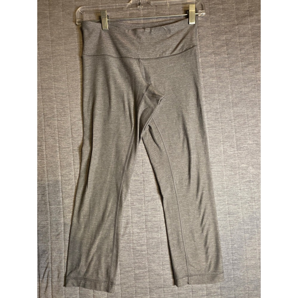 1390 Lululemon Wunder Under Crop Leggings Heathered Grey Size 4 High Rise Luon